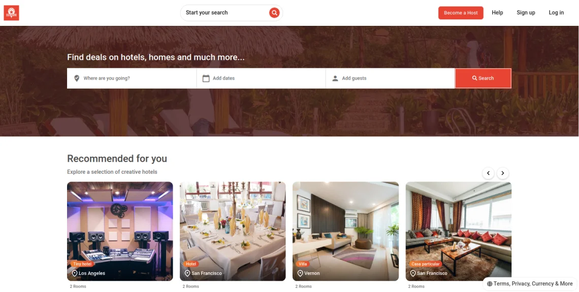 hotel booking script