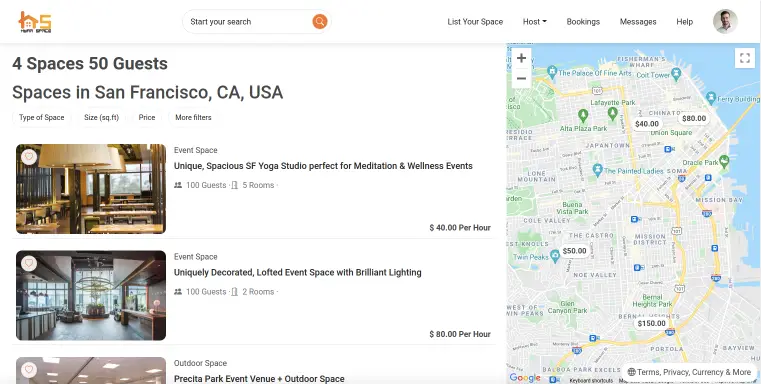 peerspace clone script