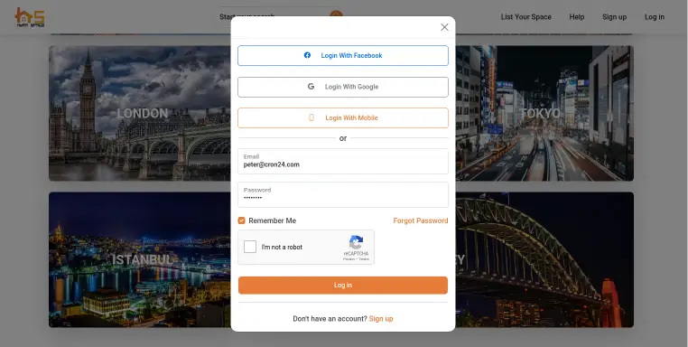 airbnb clone fore space rental